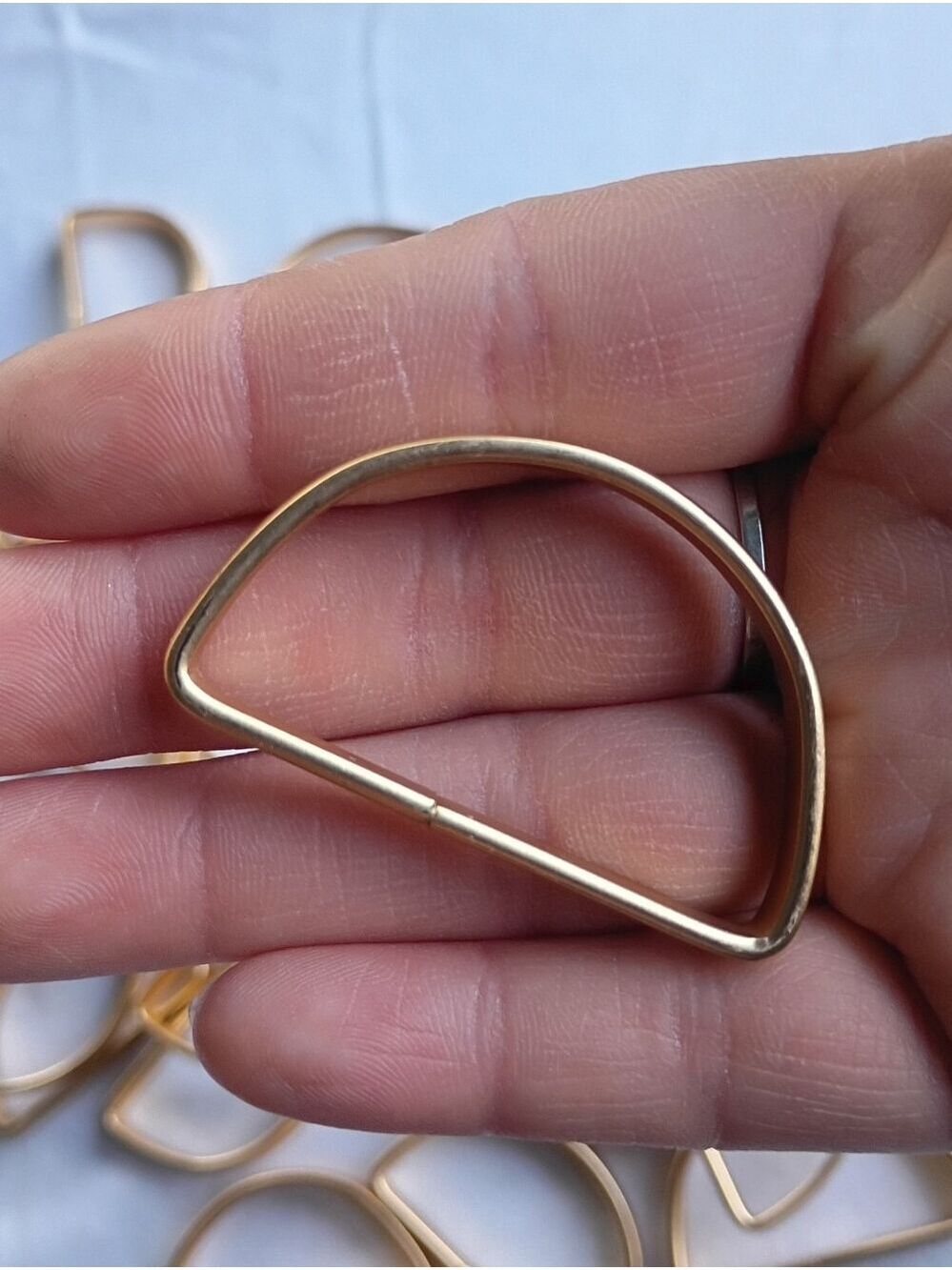 Set Of 37 Gold Tone Jewelry Making D Rings - Picture 4 of 4